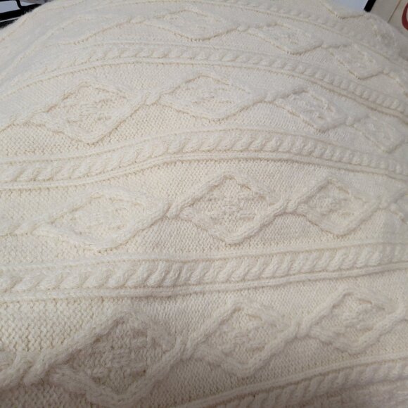 Vintage 100% Irish Wool Aran Throw - Picture 1 of 4